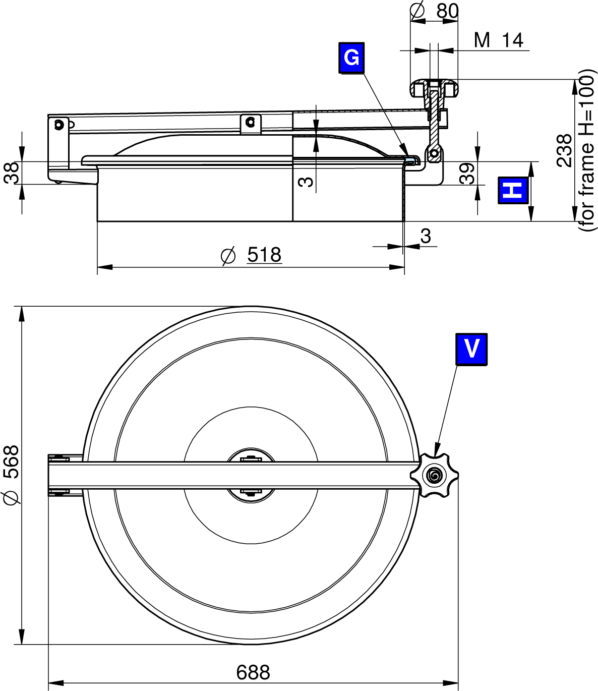 Mod. TV/500 (518 mm)